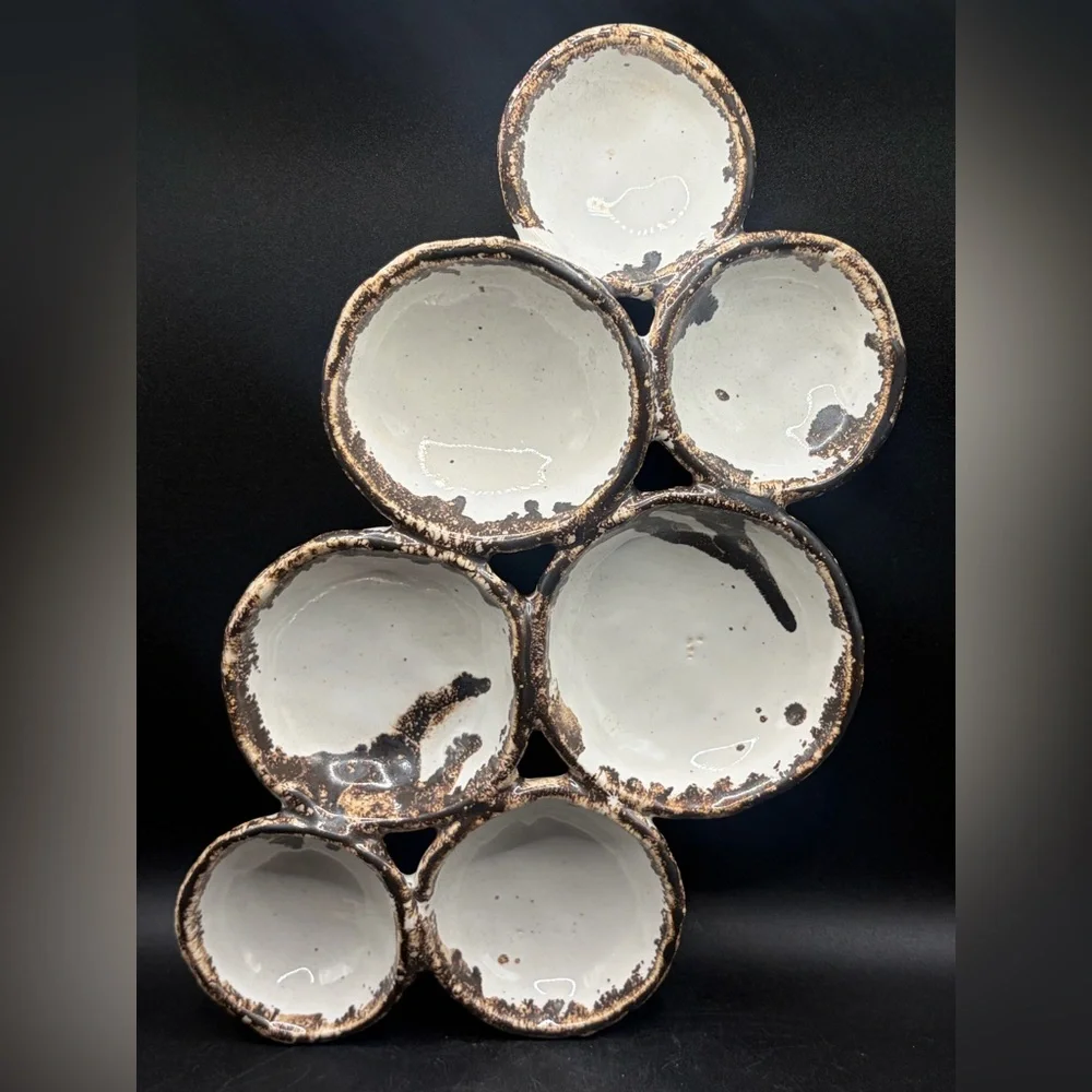 Handmade Trademarked Drip Glaze Ceramic Serving Dish Platter Tray Tableware